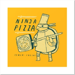 ninja pizzeria Posters and Art